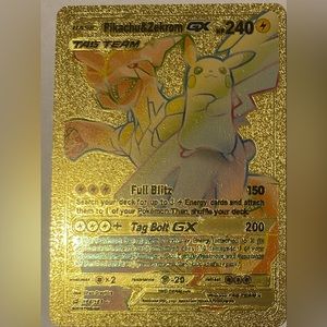 Gold foil, Pikachu and zekeom